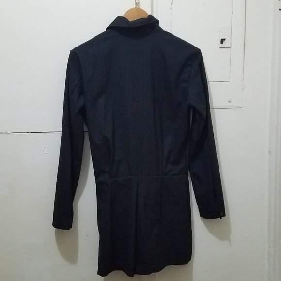 NWT PINSTRIPE TIE CLASSIC BLAZER JUMPSUIT - Picture 7 of 9